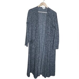 LULAROE gray ribbed sarah cardigan with pockets